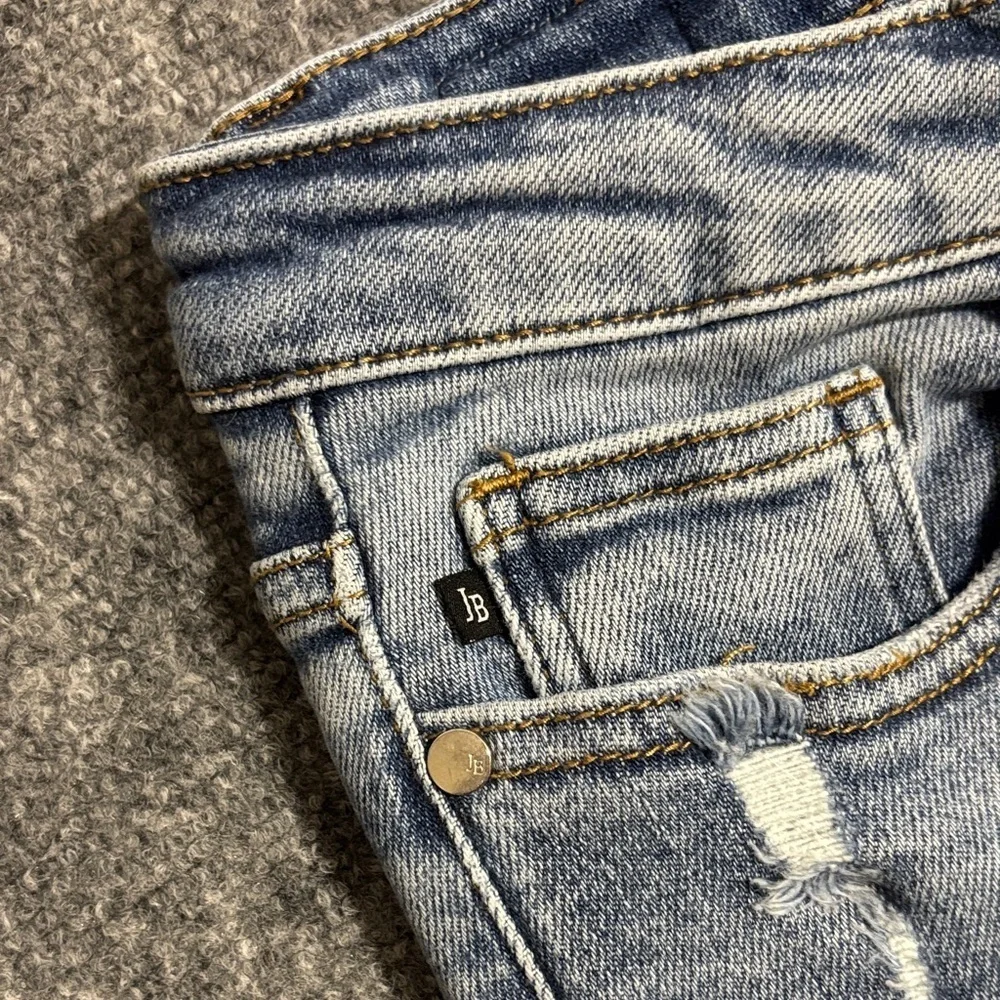 Judy Blue Light Blue Distressed Skinny Jeans